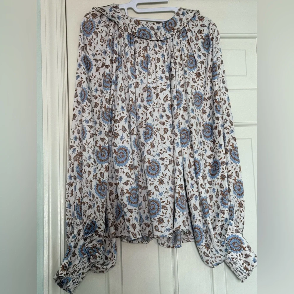 Anthropologie Button-Front Peasant Blouse - Picture 12 of 12